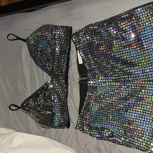 2piece sequins set